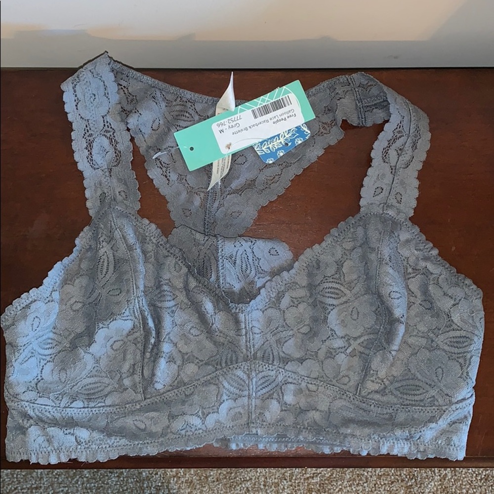 Grey Free People bralette. NWT